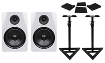 DPM8W White 2-Pack + RVSM1 Stands Bundle