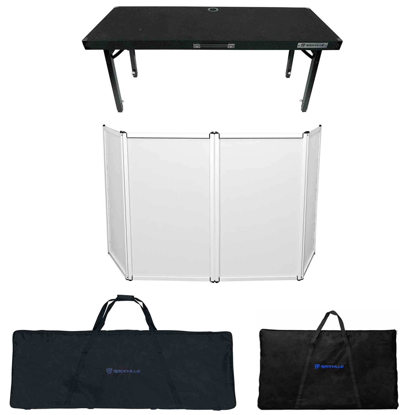 RFAAW DJ Facade + Adjustable DJ Table Bundle