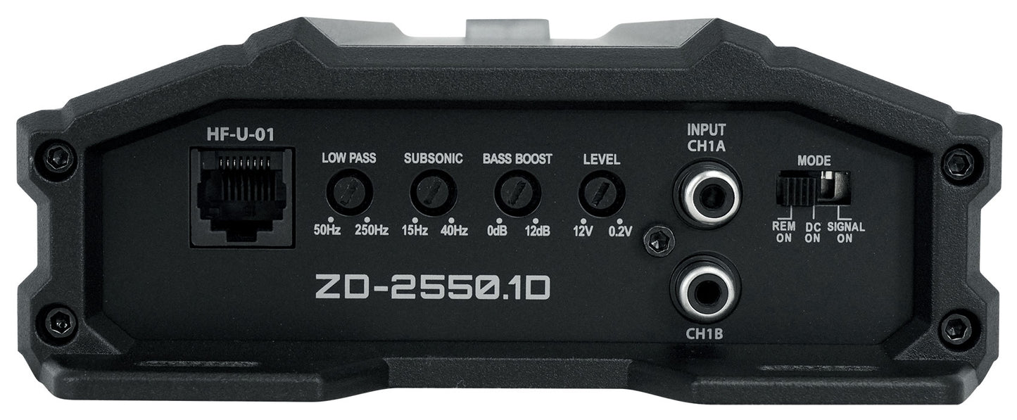 Hifonics ZD-2550.1D 2550 Watt Mono Car Audio Amplifier 1 Ohm Class-D+Amp Kit