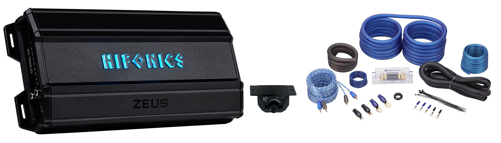 Hifonics ZD-1950.1D 1950 Watt Mono Car Audio Amplifier 1 Ohm Class-D+Amp Kit