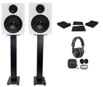 DPM5W 5.25" Monitors 2-Pack + 36" Stands + Pads + PRO-M50 Headphones Bundle