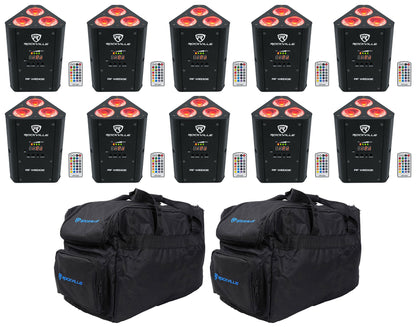 RF WEDGE Black 10-Pack + (2) RLB30 Lighting Bags Bundle