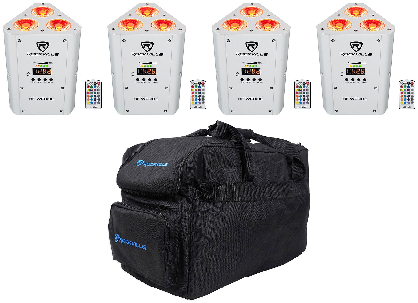 RF WEDGE White 4-Pack + RLB30 Lighting Bag Bundle