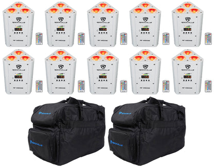 RF Wedge White 10-Pack + RLB30 Lighting Bags Bundle