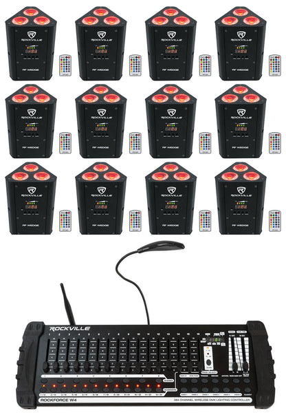 RF Wedge White 12-Pack + ROCKFORCE W4 Controller Bundle