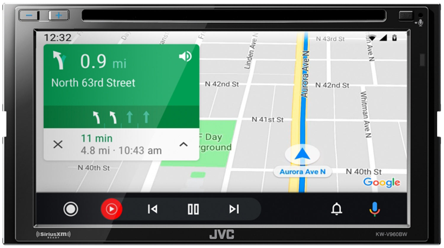 JVC KW-V960BW Wireless Android/CarPlay Monitor Bluetooth DVD Player + Backup Cam