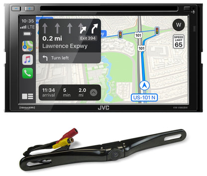 JVC KW-V960BW Wireless Android/CarPlay Monitor Bluetooth DVD Player + Backup Cam