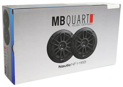 RGHR51 Marine Receiver + MB Quart 6.5" Black Speakers 4-Pack Bundle