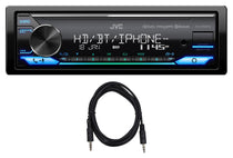 JVC KD-X480BHS 1-Din Car Stereo Bluetooth/USB/XM Ready/Alexa/HD Radio+AUX Cable