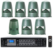 RCS350-6 6-Zone 350W Amp + Control 85M Green 6-Pack + Control 89MS Sub Bundle