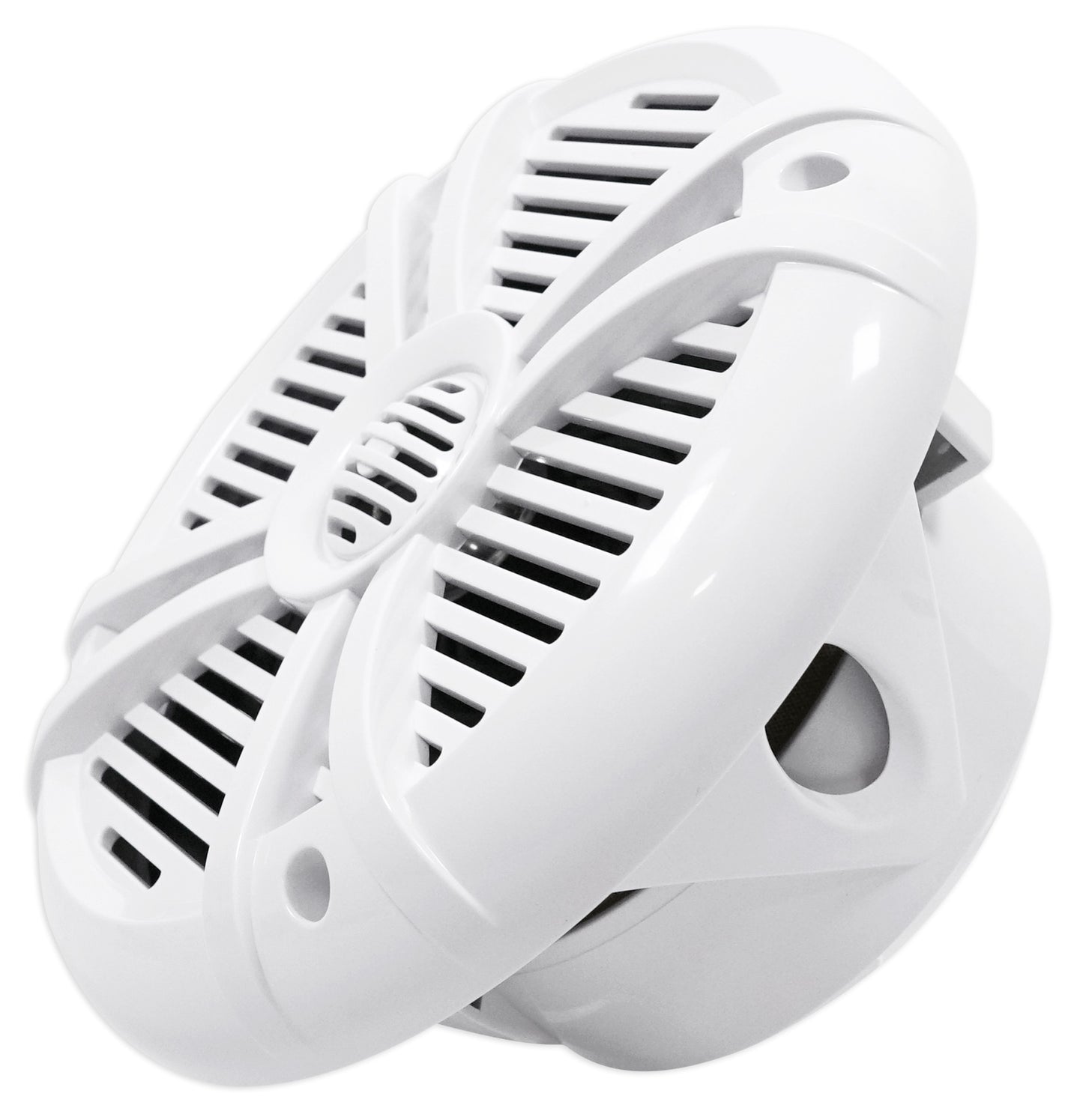 JVC KD-X38MBS 1-Din Marine Stereo Receiver w/Bluetooth/USB+(2) White 8" Speakers