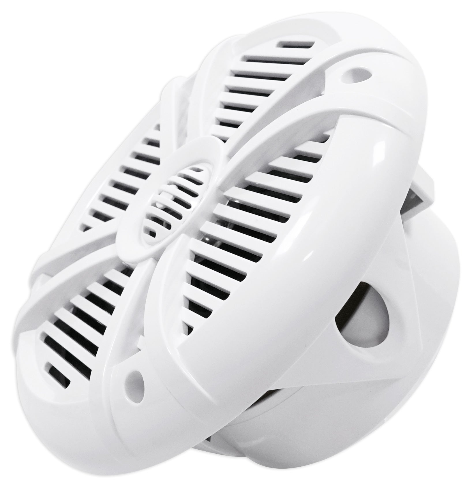 JVC KD-X38MBS 1-Din Marine Stereo Receiver w/Bluetooth/USB+(2) White 8" Speakers