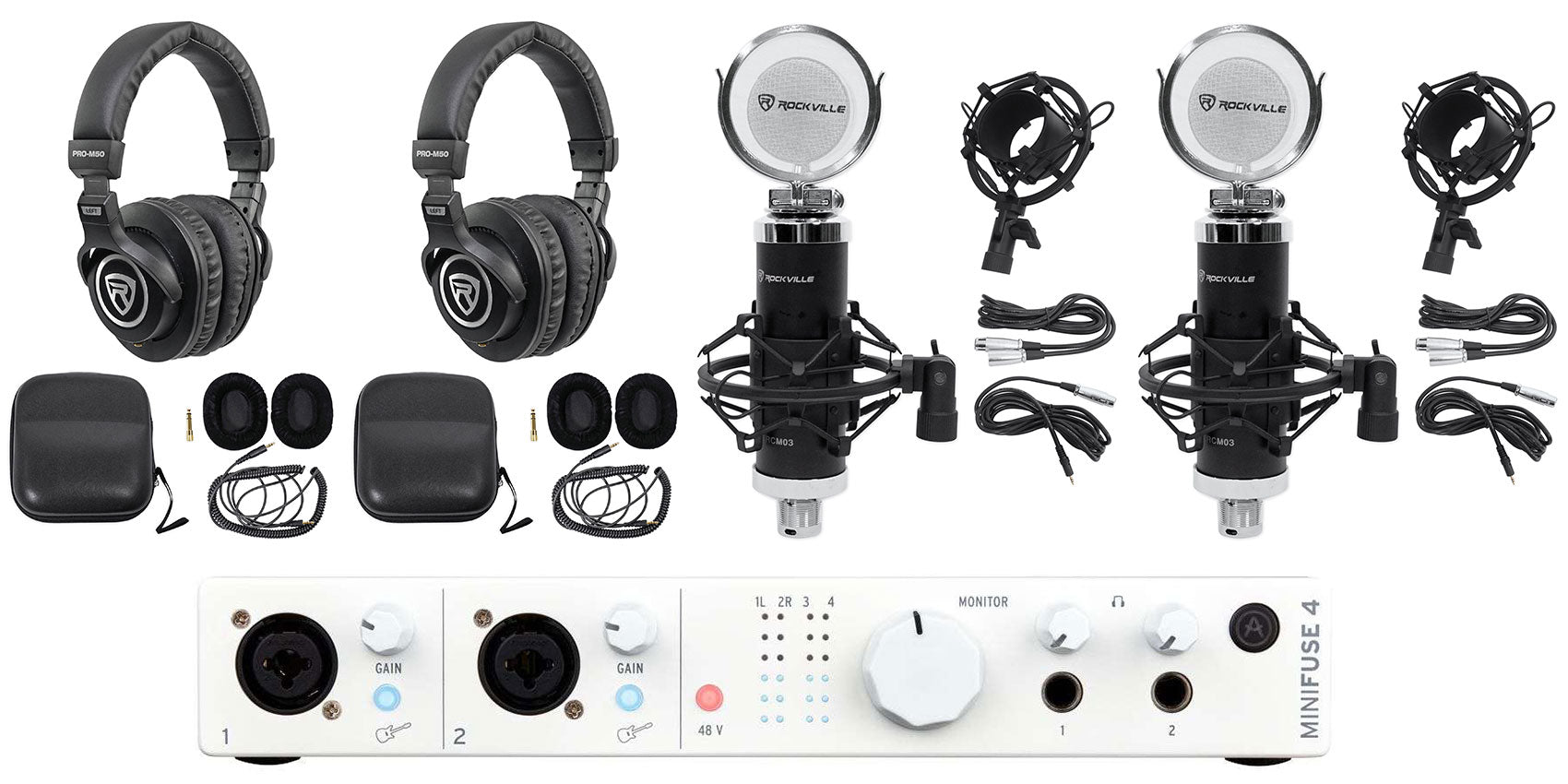 Minifuse 4 White+(2) RCM03+(2) PRO-M50