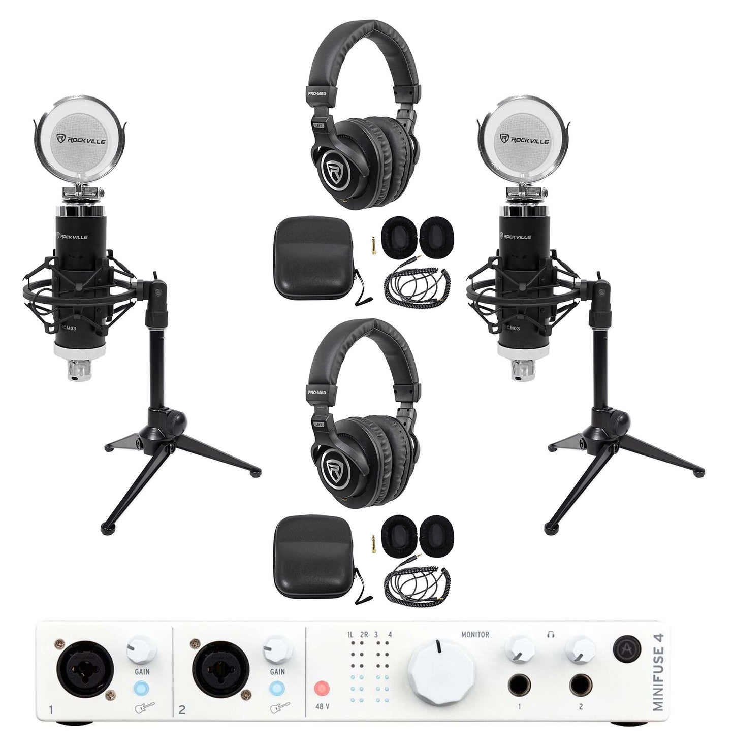 Minifuse 4 White+(2) RCM03+(2) PRO-M50-1