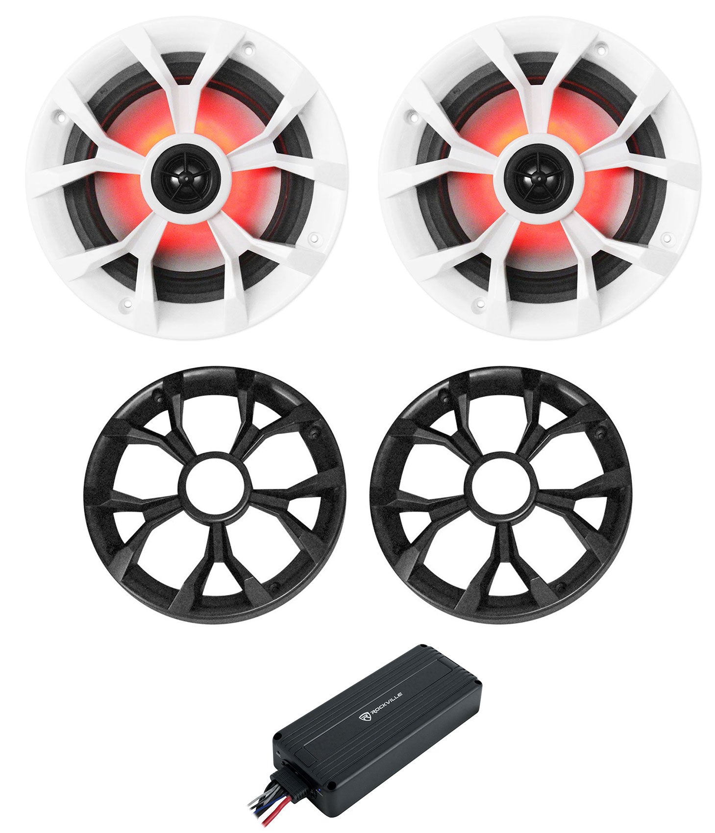 RKL65MBW 2-Pack + ATV220 Bluetooth Amplifier Bundle