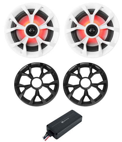 RKL65MBW 2-Pack + ATV220 Bluetooth Amplifier Bundle