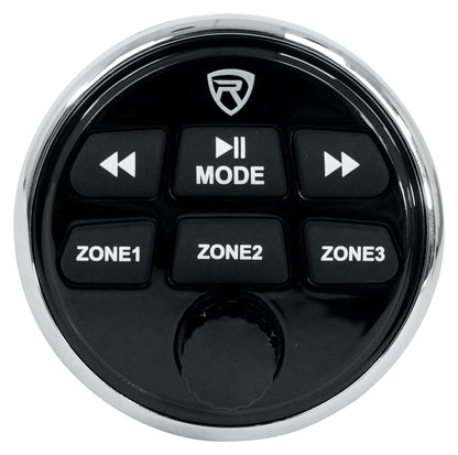 4 Zone Marine Receiver + 6.5" Black Coaxials 4-Pack Bundle