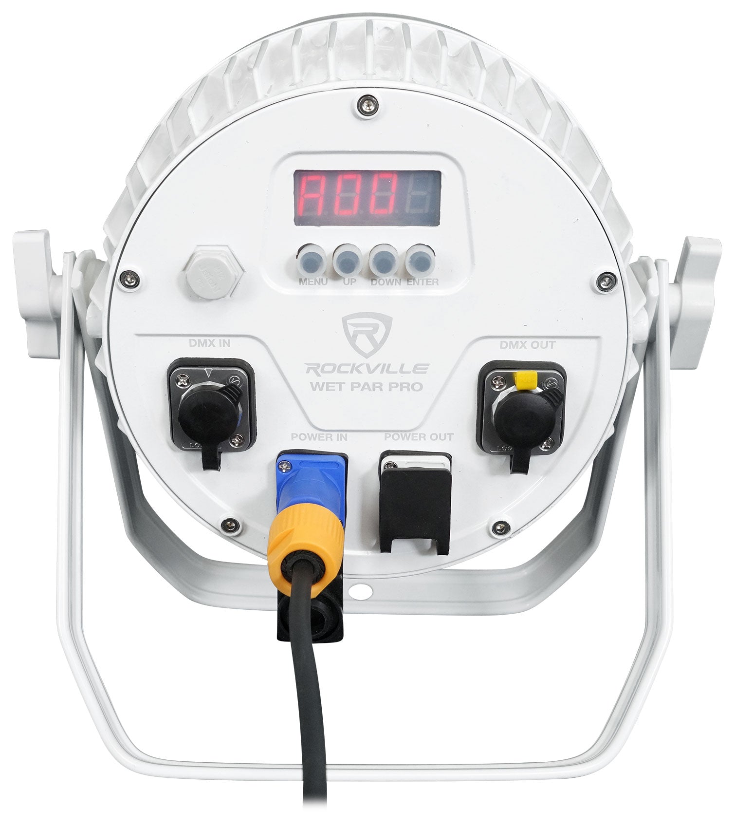 WET PAR PRO White 8-Pack + ROCKFORCE 192 DMX Controller Bundle