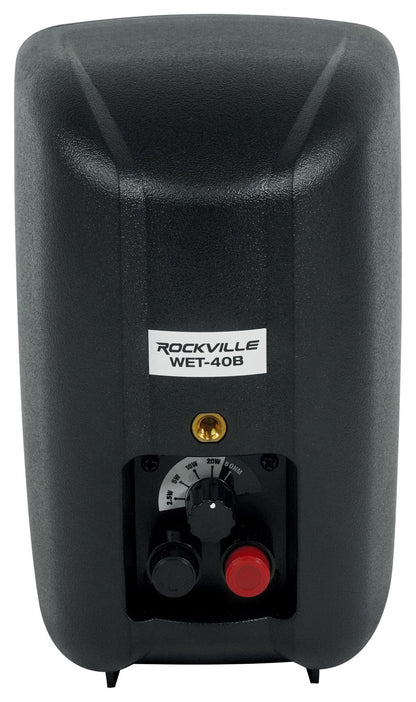 12 Rockville WET-40B 4" 70V Commercial Indoor/Outdoor Wall Speakers Black Swivel