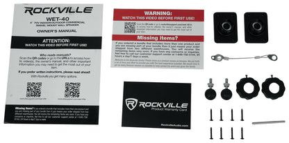 WET-40B Black 8-Pack + RCS180-6 6-Zone 180W Amp Bundle