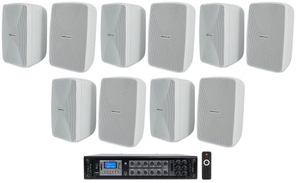 WET-40 White 10-Pack + RCS350-6 Amplifier Bundle