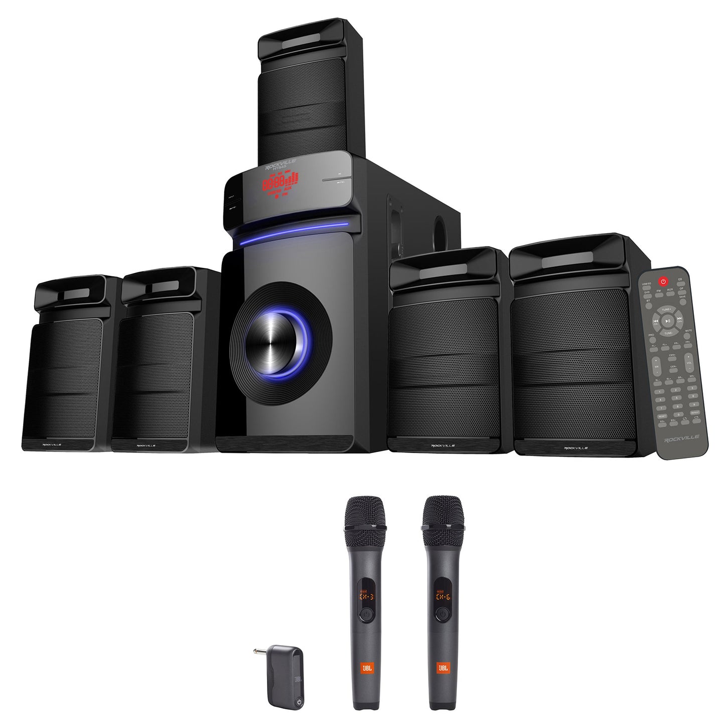 HTS45 5.1 System + JBL Wireless Microphones Bundle