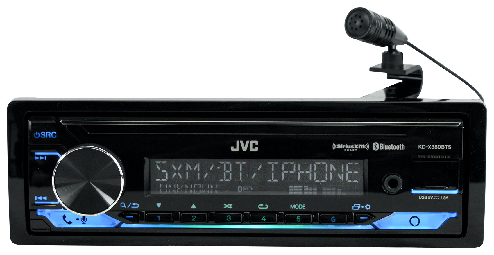 JVC KD-X380BTS Car Stereo Receiver w/ Bluetooth/USB/XM Ready/Alexa+AUX Cable
