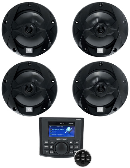 MS65B Black 4-Pack + 4-Zone Marine Receiver Bundle