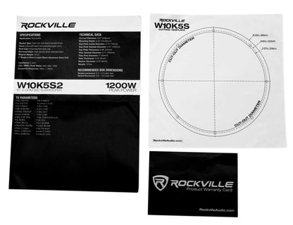 Rockville W10K5S2 2-Pack + REC93 Bundle