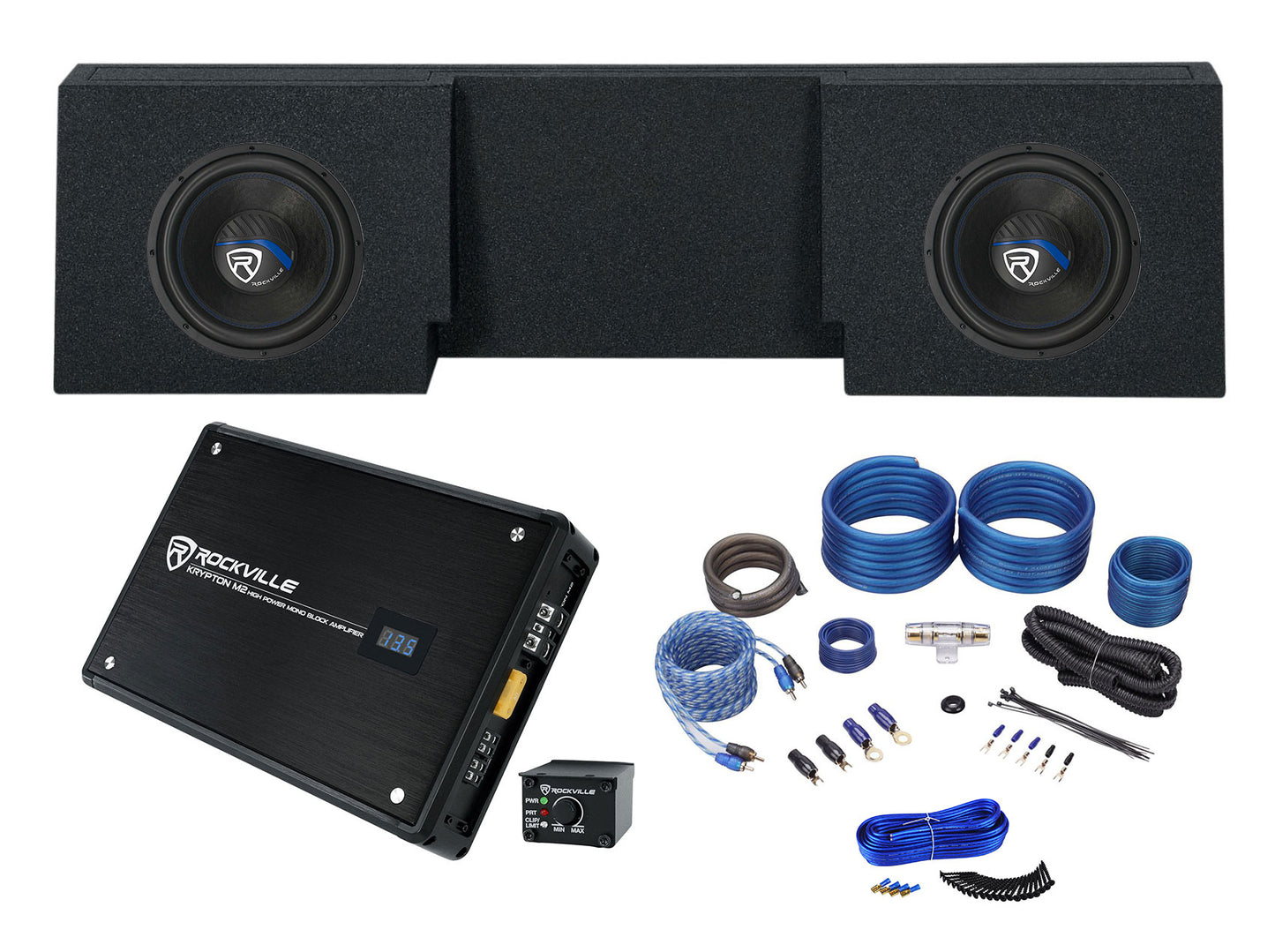 K5 W12K5S2 12" Subwoofer 2-Pack + KRYPTON-M2 Amplifier Bundle