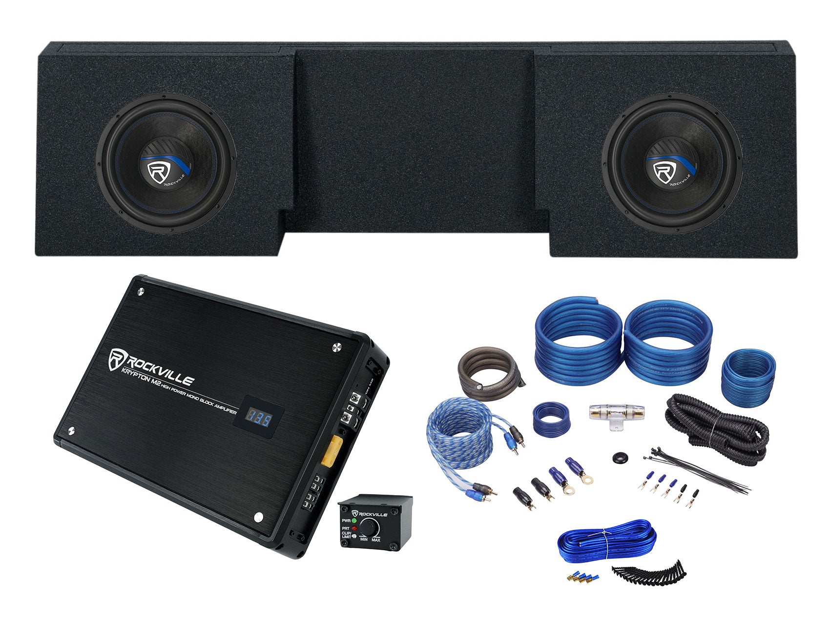 K5 W12K5S2 12" Subwoofer 2-Pack + KRYPTON-M2 Amplifier Bundle