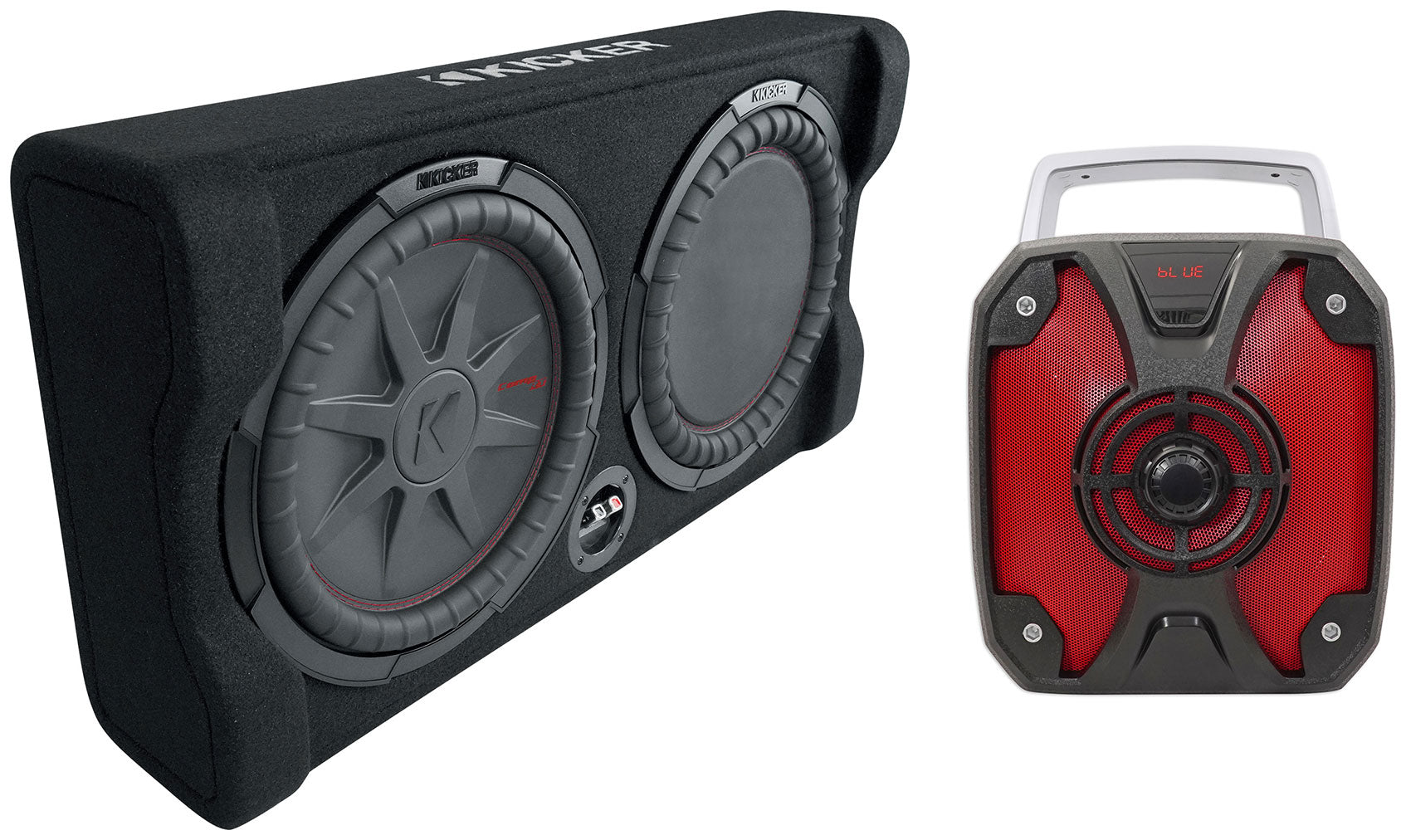 KICKER 48TRTP122 TRTP 12" 1000w Down Firing Subwoofer+Sub Enclosure Box+ROCKBOX