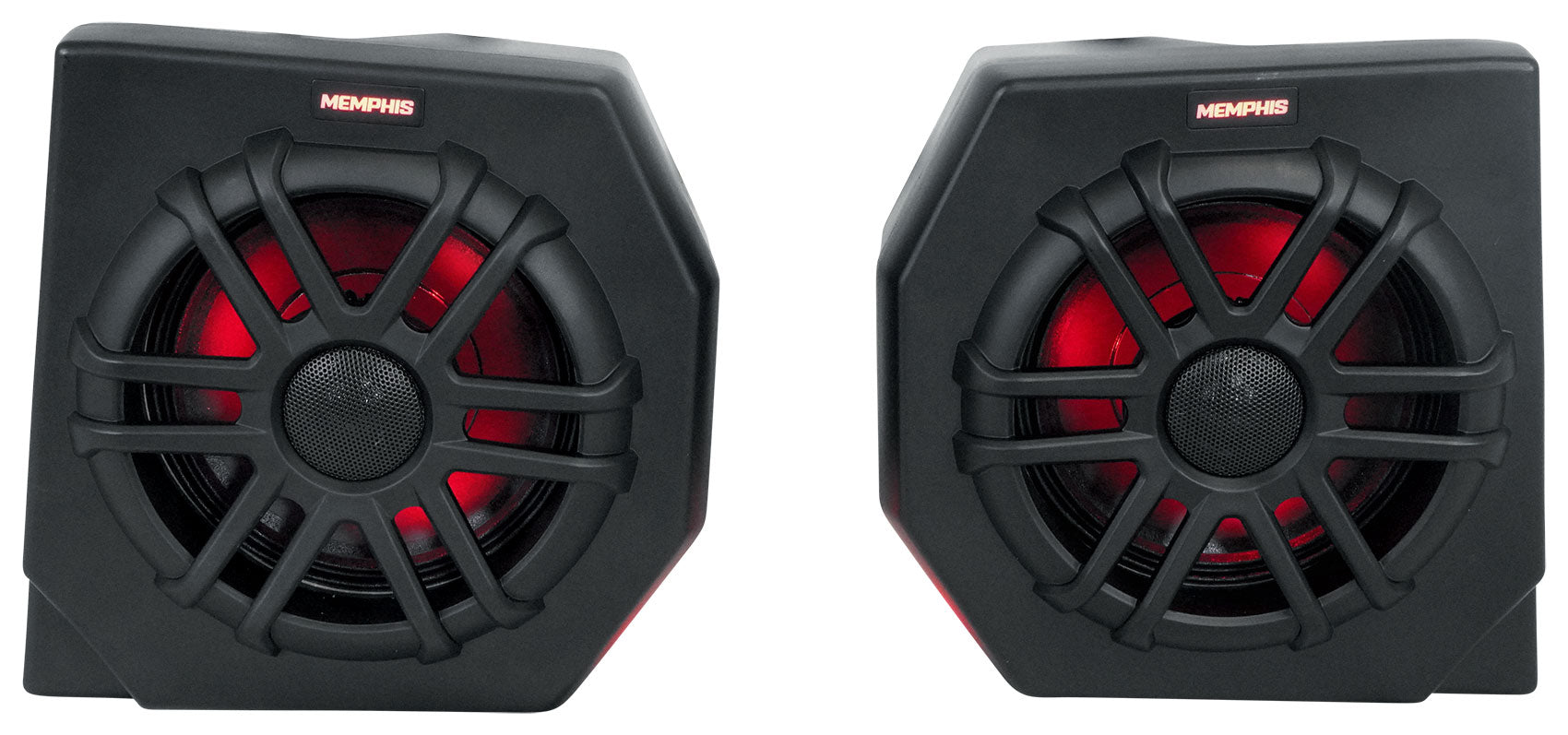 2) Memphis Audio CANAMDEF65FE 75w RMS Speaker Pods+Amp For 2018+ Can Am Defender