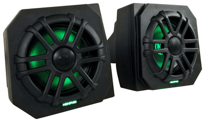 2 Memphis RNGR65FE Speakers+Pods+Tower Speakers For 2013-17 Polaris Ranger XP900