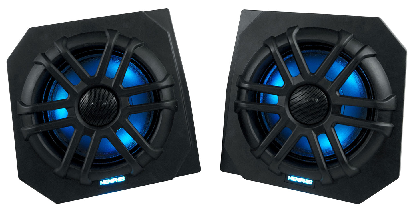 2 Memphis RNGR65FE Speakers+Pods+Tower Speakers For 2013-17 Polaris Ranger XP900