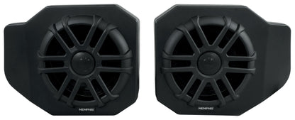 Pair Memphis RNGR65FE Speakers+Pods+LED Tower Speakers For 2018+ Polaris Ranger