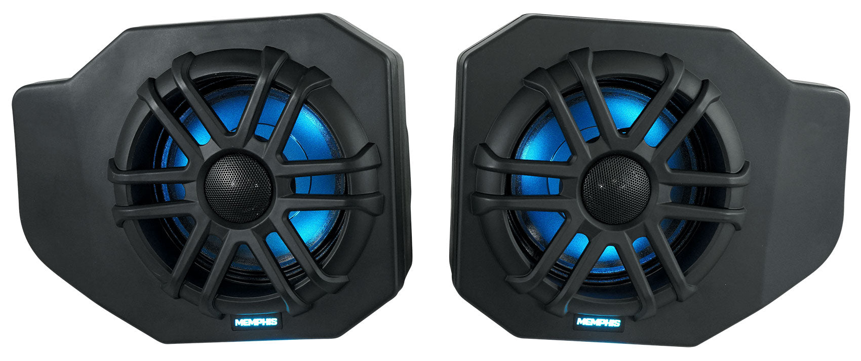 Pair Memphis RNGR65FE Speakers+Pods+LED Tower Speakers For 2018+ Polaris Ranger