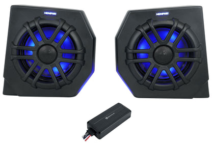 2) Memphis Audio CANAMDEF65FE 75w RMS Speaker Pods+Amp For 2018+ Can Am Defender