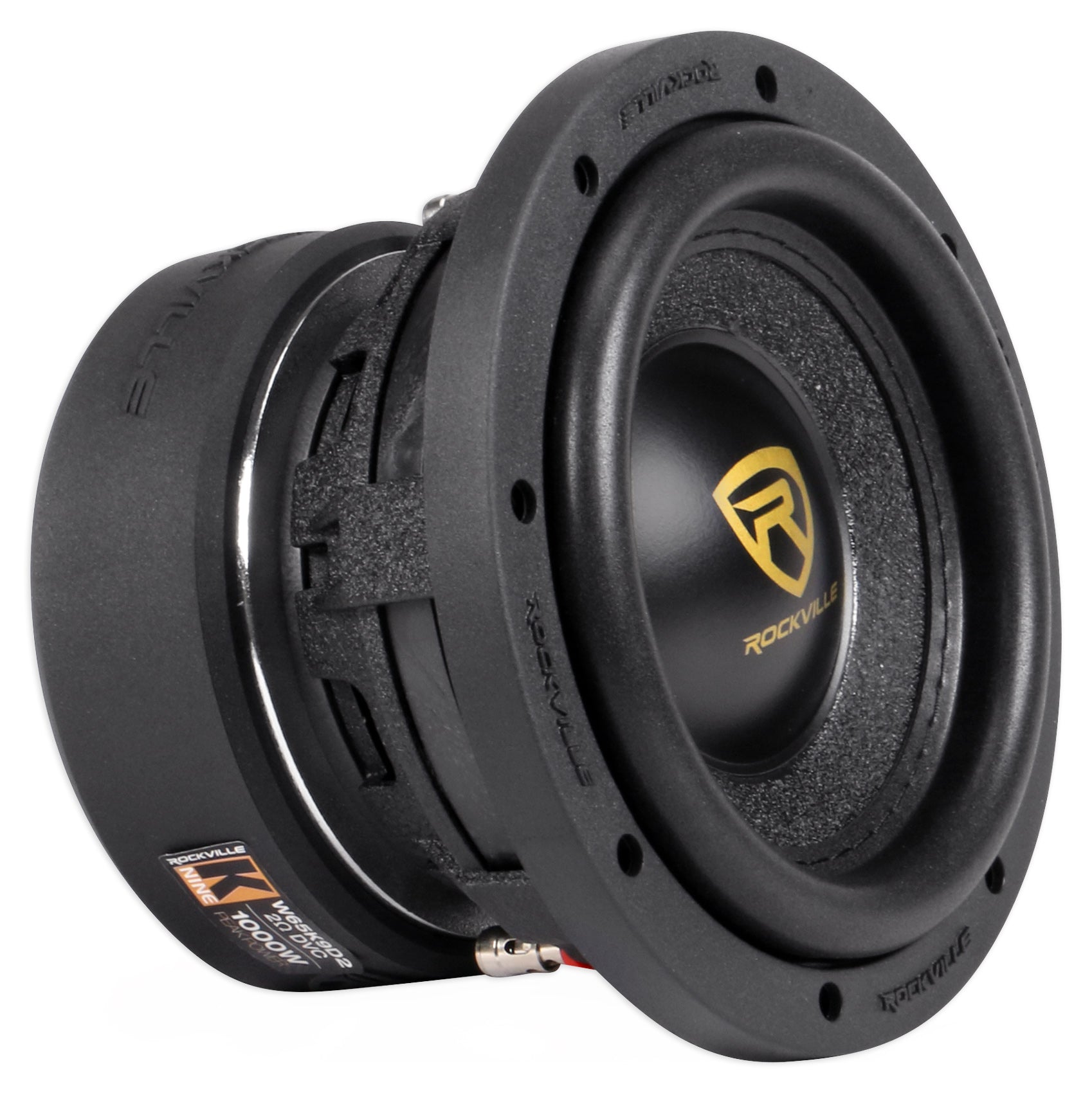 Rockville W65K9D2 4-Pack + REC130 Quad 6.5 Enclosure Bundle