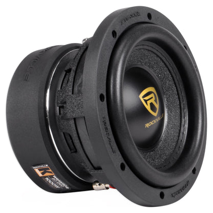 Rockville W65K9D2 4-Pack + REC130 Quad 6.5 Enclosure Bundle