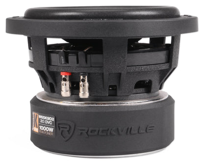 Rockville W65K9D2 4-Pack + KRYPTON-M3 Amp + RWK4CU + REC130 Bundle