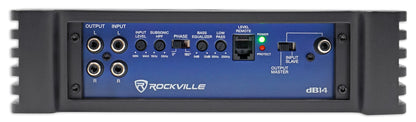 Rockville W8K5S2 4-Pack + dB14 Mono Amplifier Bundle