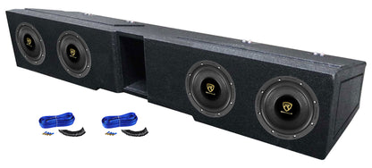 Rockville W65K9D2 4-Pack + REC130 Quad 6.5 Enclosure Bundle