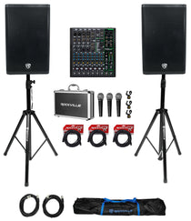 DX15 2-Pack + ProFX10v3 Mixer + 3 Wired Mics Bundle