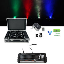 MINI RF1 V2 Charge Package 8-Pack + ROCKFORCE W4 DMX Controller Bundle