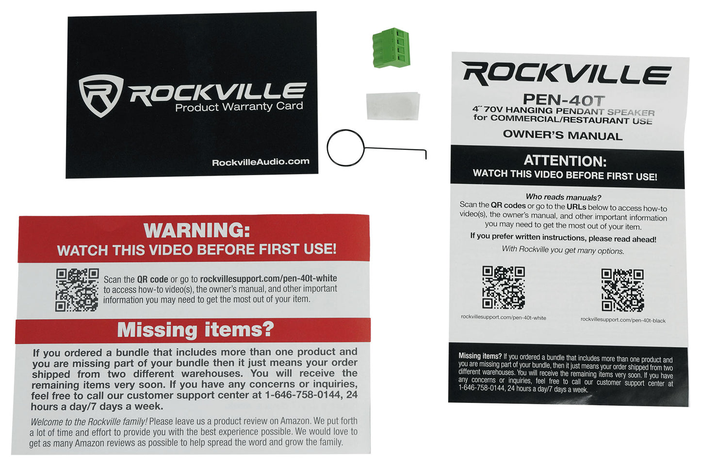 PEN-40T White 4-Pack + RCS180-6 6-Zone 180W Amp Bundle