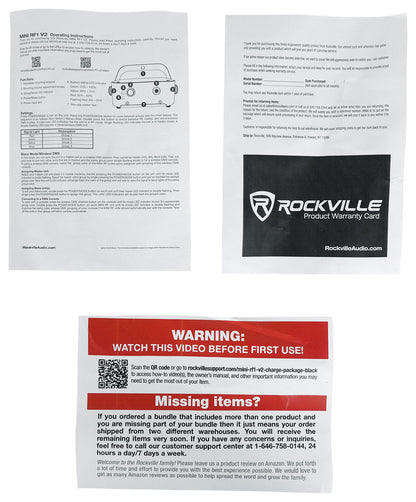Mini RF1 V2 Charge Package Black