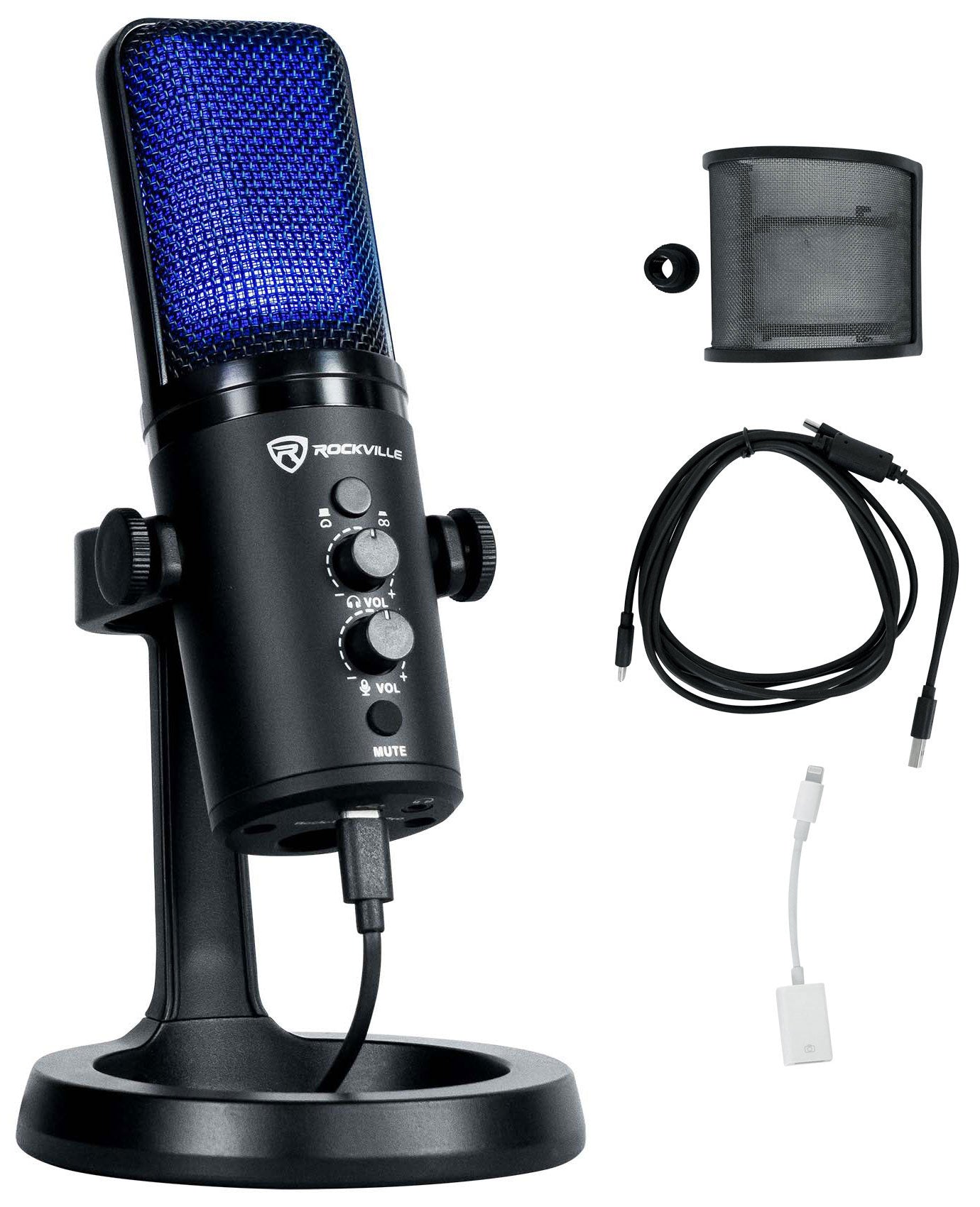 ROCK-STREAM PRO Mic + iSTAND 85 Desktop Boom/Gooseneck Bundle