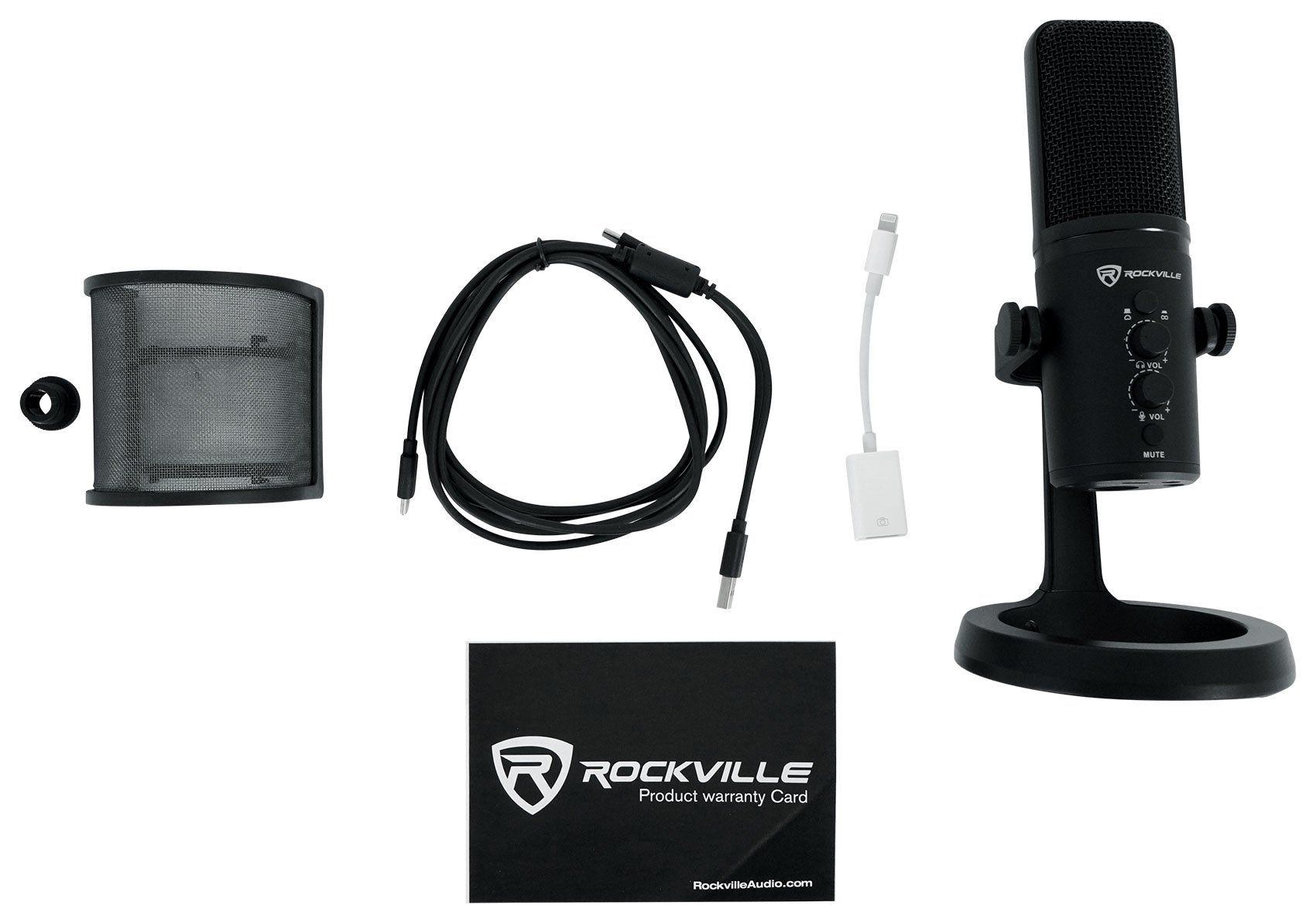 ROCK-STREAM PRO Mic + iSTAND 85 Desktop Boom/Gooseneck Bundle