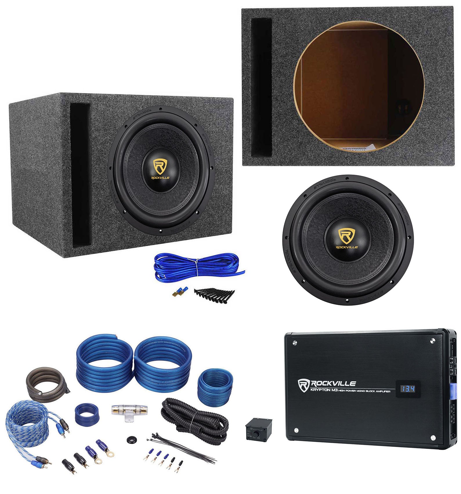W12K9D2 V3 12 + KRYPTON-M3 Amplifier Bundle